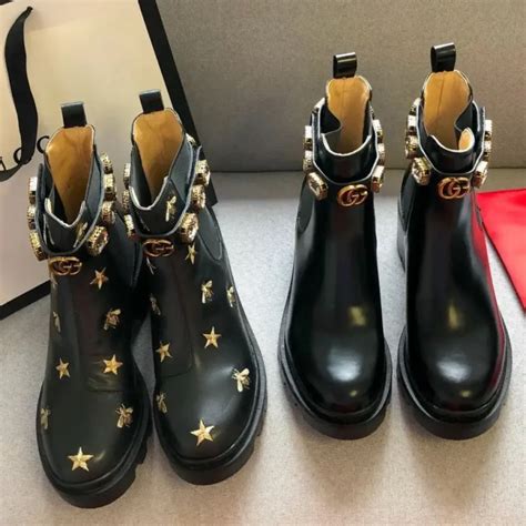 gucci boots with jewels dupe|Gucci heeled ankle boots.